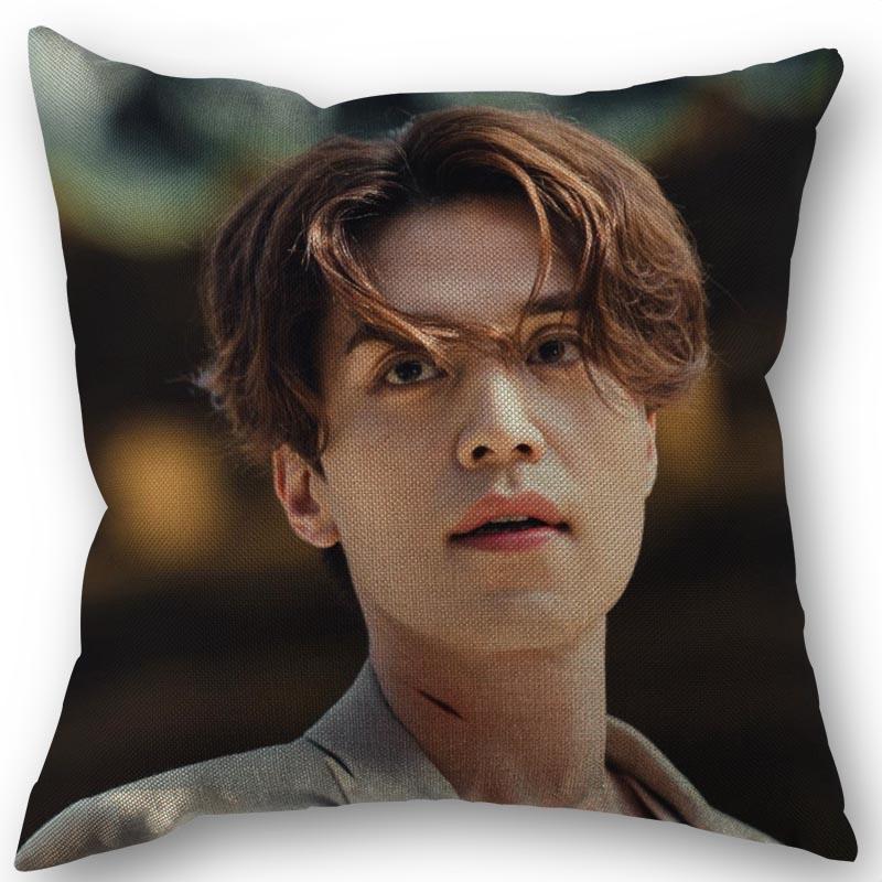 45X45cm Pillow Cover Kpop Lee Dong Wook Square Cotton Linen Pillow Cases Bedroom Home Wedding Decorative Pillowcase 9.5