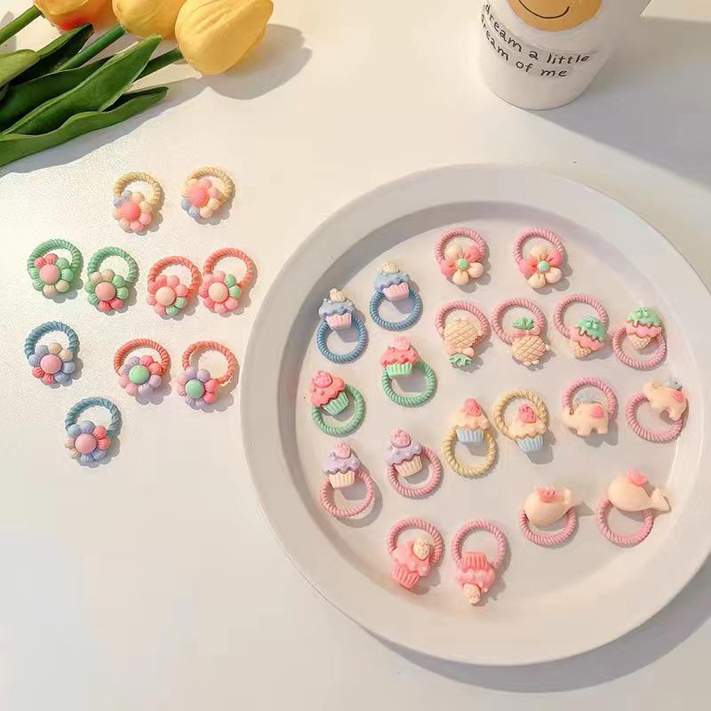 Sommer Niedliche Haargummis für Kinder - Kleine Gummibänder & Baby Haarringe