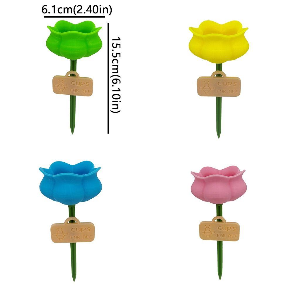 Plastic Bee Watering Station Colorful Animals Feeder Insect Drinking Device Pollinator Friendly
