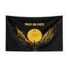 3x5 Ft Heavy Rock Band T-Twenty-One-Pilotss Flag Polyester Digital Printing Banner for Bedroom Wall Art Out Door Tapestry Decora
