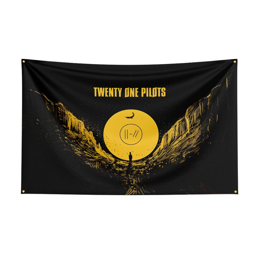 3x5 Ft Heavy Rock Band T-Twenty-One-Pilotss Flag Polyester Digital Printing Banner for Bedroom Wall Art Out Door Tapestry Decora