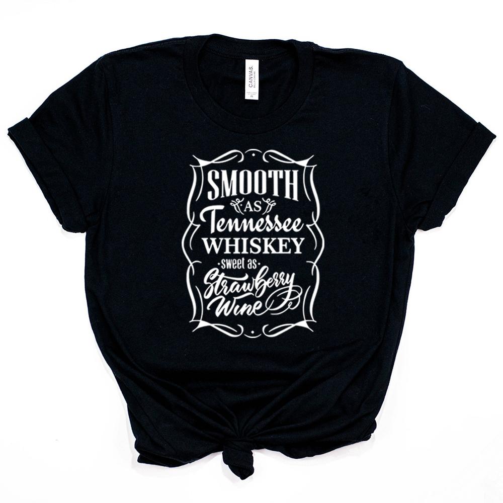 Smooth As Tennessee Whiskey Sweet As Strawberry Wine Shirt Country Music Rodeo Tshirt Unisex Country Life Tshirt Vintage Tops
