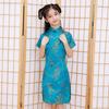 Kleinkinderkleid, exquisites Muster, Stehkragen, lebendige Farbe, Retro-Stil, superweiches dekoratives Polyester, Baby-Mädchen-Cheongsam-Kleid mit Phönix-Print für den Club