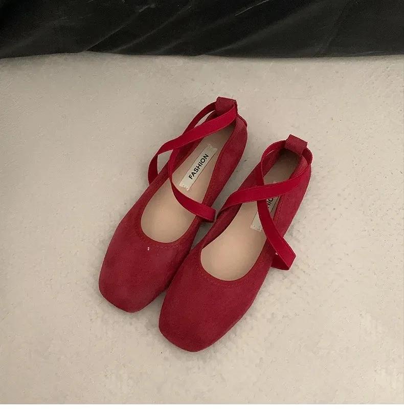 Fashion Elegant Women Fashion Shoes Pink Ballet Flat Shoes for Women 2025 New Summer Soft Bottom Mary Janes Slip On Zapatos De Mujer