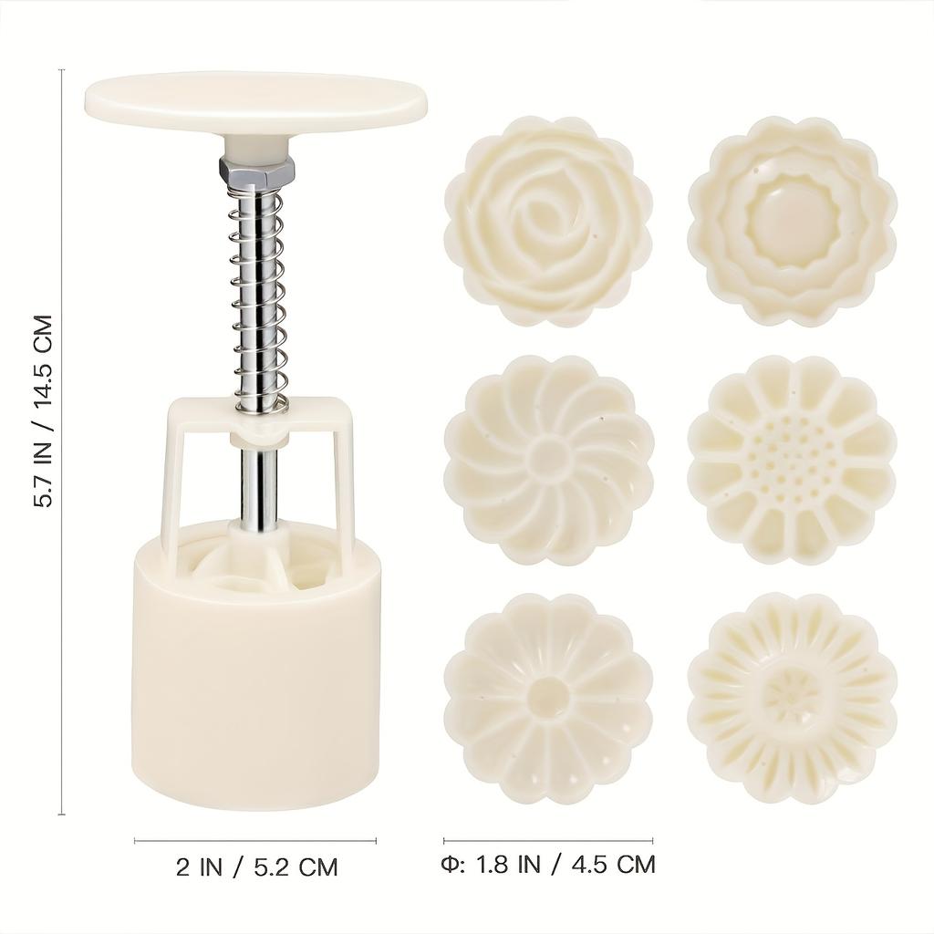 7dílná sada forem na měsíční koláče s chryzantémou a růží, ručně tlačené, nepřilnavé, zmrzlina z mungo fazolí, kreslené modely, formy na pečení, kuchyňské nářadí