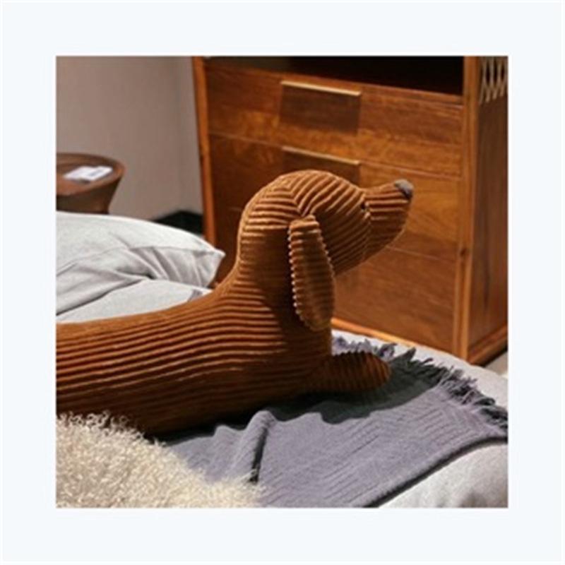 Cartoon Dachshund Plush Cushion: Panda Design Pillow and Leg Clip