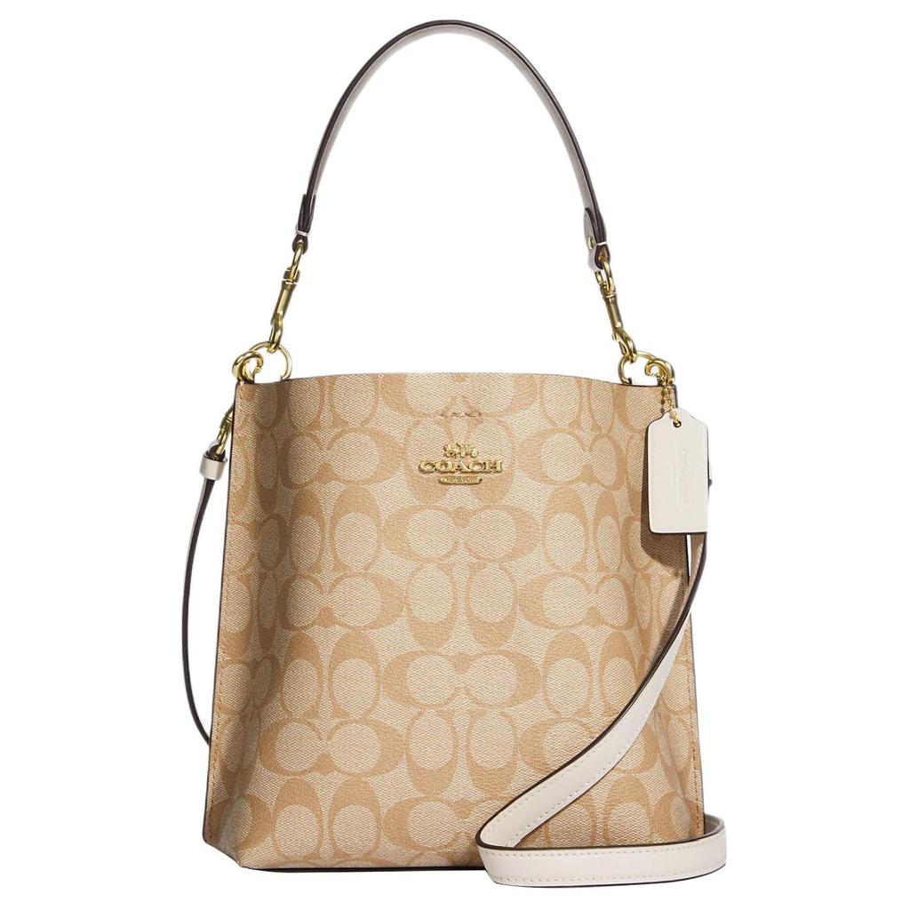 Coach Mollie Classic Metal Logo Bucket Bag Women Handbags Khaki CA582-IMDQC