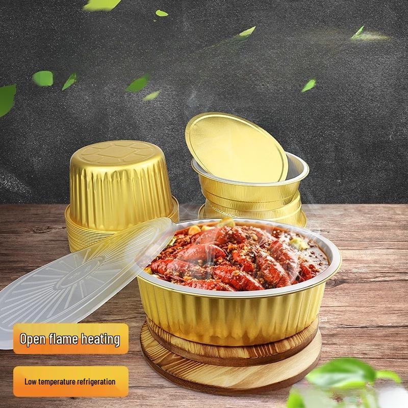 MDNG Disposable Thickened Aluminum Foil Containers with PP Lids