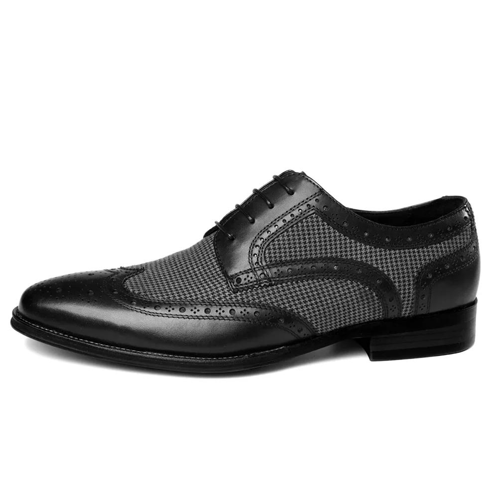 Men Dress Shoes Patent Leather Brogue Shoes for Male Formal Wedding Party Office Shoe Men Oxfords Business Shoes Moccasins Shoe