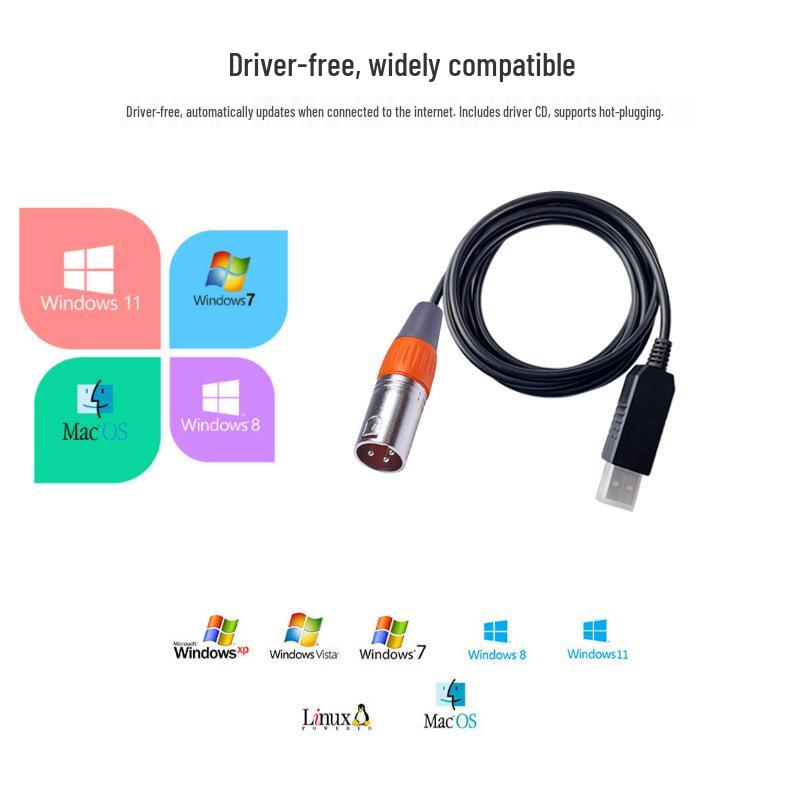 USB To DMX Console RS485 Debug Cable for Stage Lighting Control