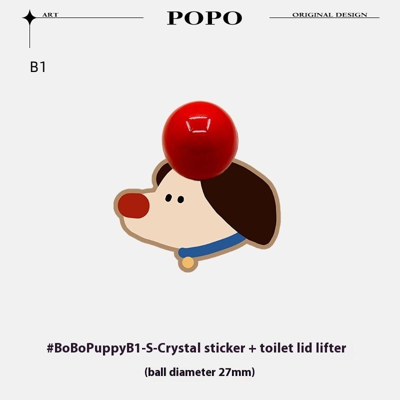 

Acrylic Sausage Dog Toilet Lid Holder No-Touch Portable Toilet Lid Opener Cartoon Easy Grip Toilet Anti Dirty Handle Toilet Use