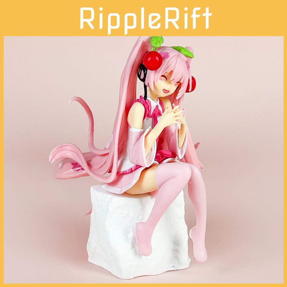 Sitting Posture Hatsune Miku Pvc Anime Figure For Home Office And Gift