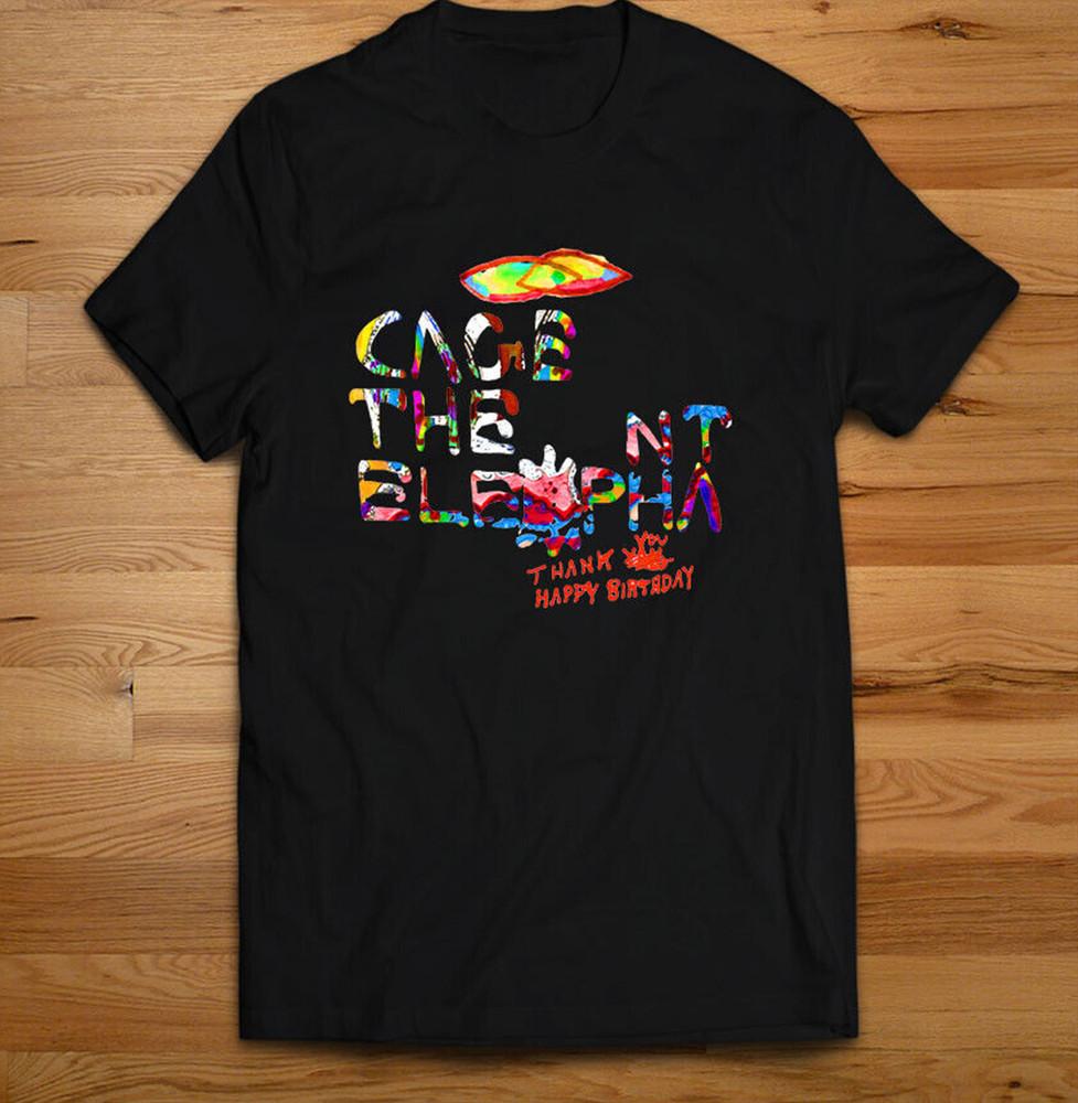 Cage The Elephant Album Logo Rock Band Men Black Short Sleeve T shirt Unisex T-Shirt XXXXL