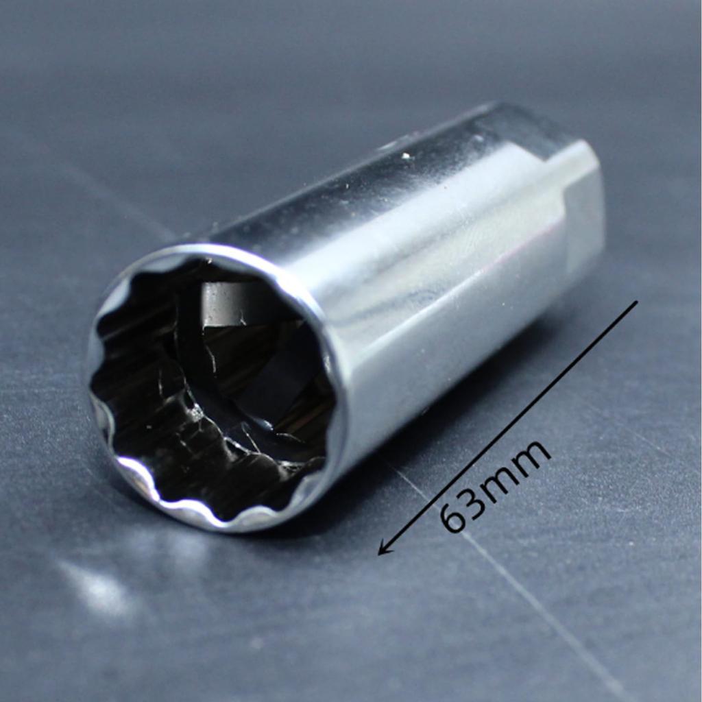 16mm Spark Plug Socket Wrench, 1 Pack, Silver Plug Wrench,