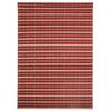 Red Striped Woven Rug 160x230