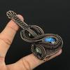Labradorite Pendant, Handmade Gemstone 999 Copper Wire Wrapped Pendant Antique Jewelry, For Gift Silver Jewelry