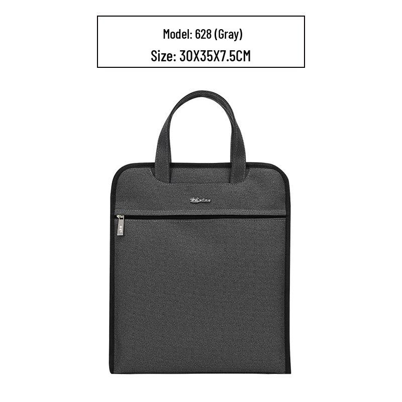 Handheld Waterproof Document Bag with Zipper - Large Capacity Office & Conference Bag for Computers & Documents