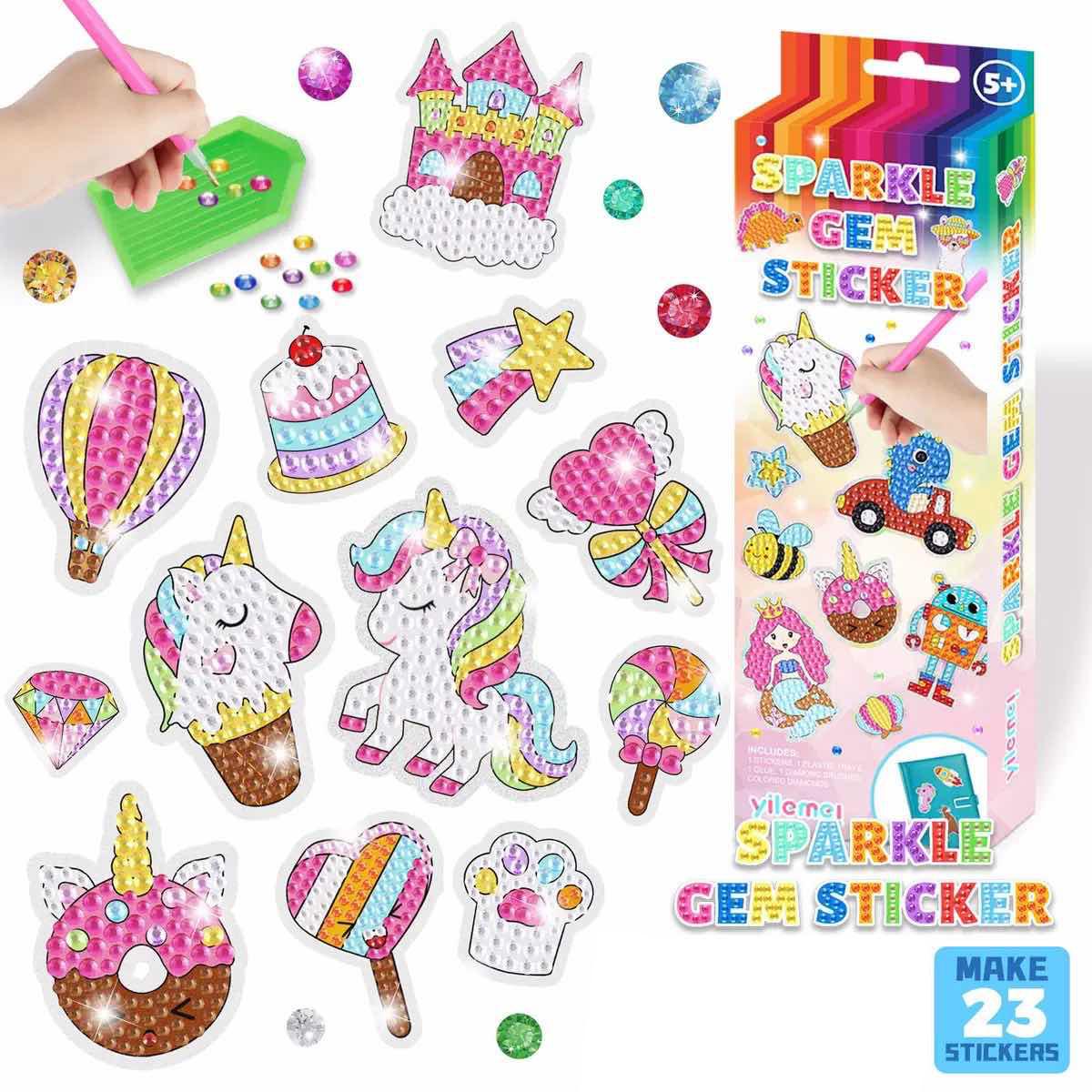 Good Quality Gem 5D Diamond Painting Stickers Kit Kids Handmade With Diy Painting Tools Cute Art Crafts Toys For Kids Gifts