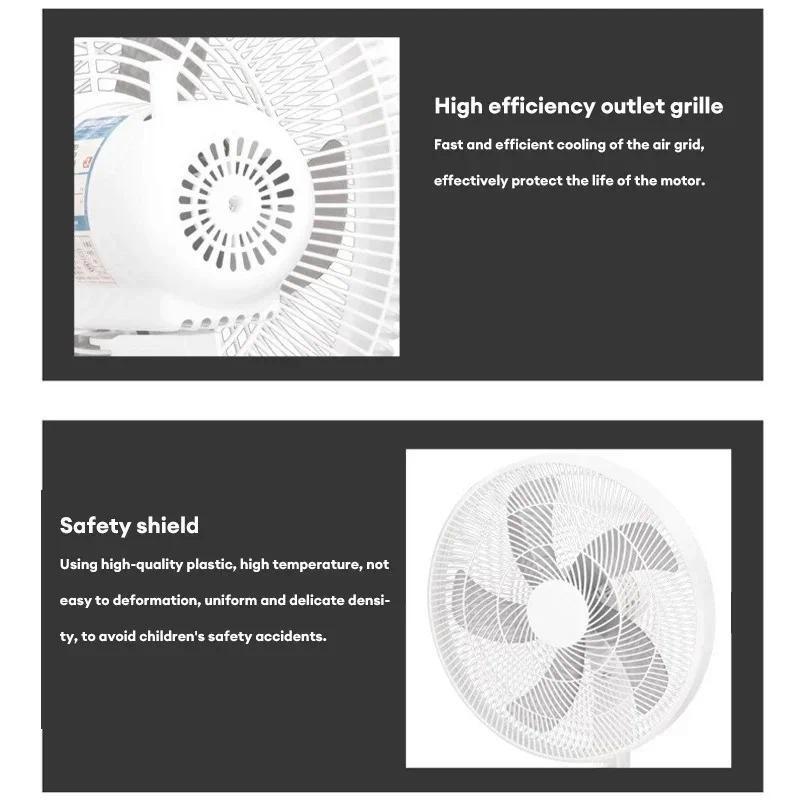 16 Inch Stand Floor Fan Household Powerful Vertical Electric Fan Shaking Head Timing Remote Control Fans Home Appliance