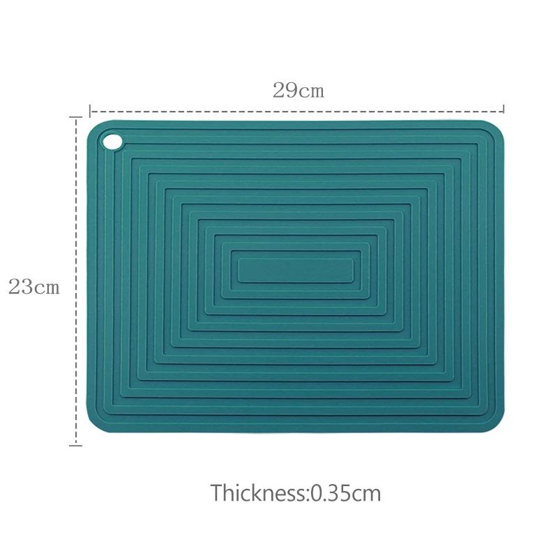 Kitchen Silicone Dish Pot Draining Mat Heat Resistant Tableware Thickened Cushion Pad Dinnerware Table Placemat Coaster