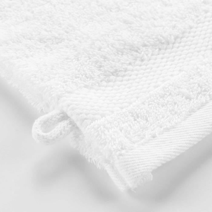 Gants de toilette - Elegante - Lot de 2 - 100% coton - 15 x 21 cm - Doux et absorbant