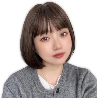 Brightlara Women's Short Bob Full Bamboo Wig (hf1782-CR-M)