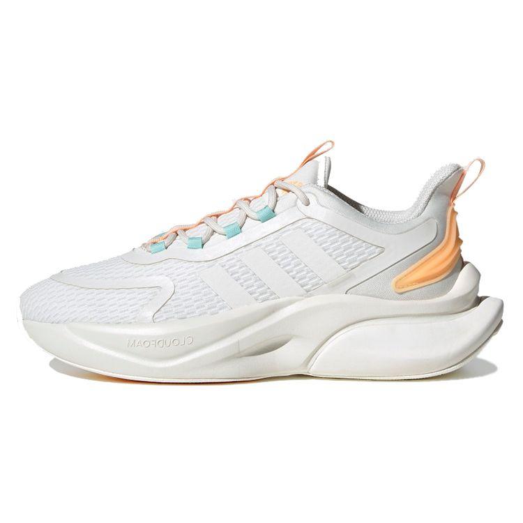 Adidas Alphabounce+ Lace-Up Non-Slip Low-Top Casual Running Shoes Women Sneakers White Orange IF6033