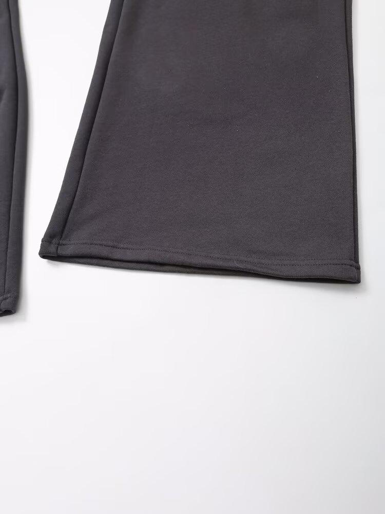 2024 Autumn Women's European & American Style Fashion Printed Sweatshirt & Long Pants Set