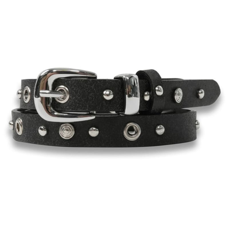 

doffsept Кожаный ремень с люверсами в черном цвете F