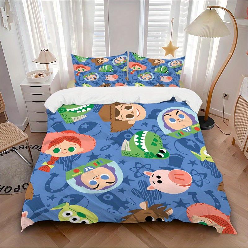 3pcs set Toy Story Characters1pc of quilt cover+2pcs of pillowcase, no core, print bedding, All Seasons Bedroom Setting115 135x200cm