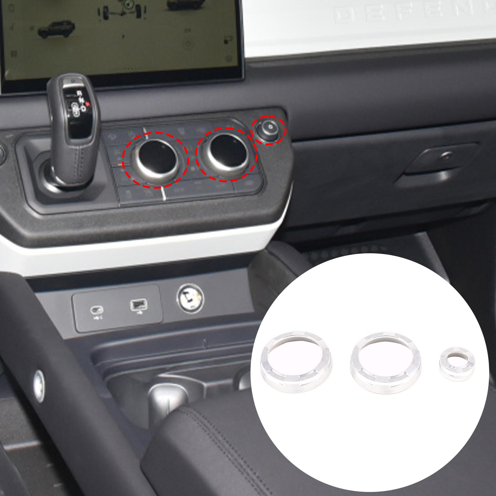 Central Control AC Volume Knob Trim Cover Fit For Land Rover Defender -24