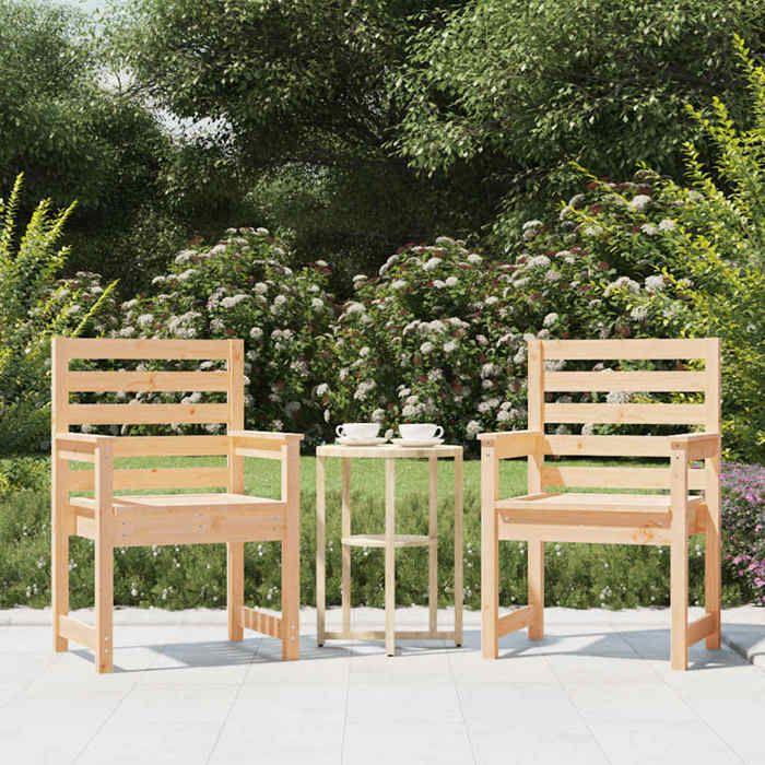 VidaXL Chaises de jardin 2 pcs 60x48x91 cm bois massif de pin 824053