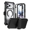 Applicable To iPhone17ProMax Acrylic Three-anti-magnetic Mobile Phone Case Apple 16Pro Transparent 15 Protective Case