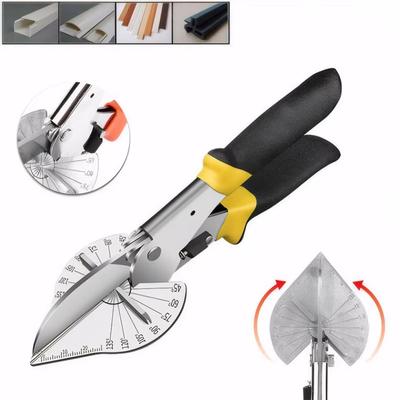 Multifunction Angle Shear 45-135° Miter Cutter Hand Shear Mitre Scissor Siding Wire Duct Cutter PVC/PE/Plastic/Pipe Hose Scissor