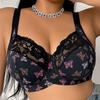 Plus‑Size Sexy Bra Printed Pure‑Desire Style Deep‑V Push‑Up Lingerie for Full Figure
