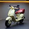 1:12 Vespa 946 Modell aus Metall, klassisches Freizeitmotorrad, Diecast-Metall, Straßenmotorrad-Retro-Modell mit Sound und Licht, Kinderspielzeug, Geschenk