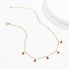 Colorful Zircon Double Circle Necklace Female Love Simple Necklace for Women Wedding Jewelry