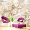 3D-geprägtes Foto-Wandbild, europäischer Luxus-Schmuck, Blumen-Tapete, Schlafzimmer, Wohnzimmer, Sofa, Hintergrund, Wand, Heimdekoration