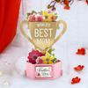 3D Mother Day Card Fly-Out Design Best Mom 3D Greeting Card DIY Handcrafted Prize Cup Shape Laser-cut Mother Day Card