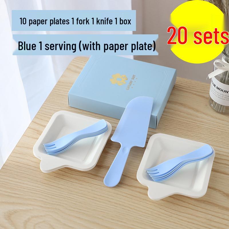 Disposable Plastic Cutlery Set: Birthday Cake Knife & Fork, 4-in-1 Bulk for Parties & Picnics