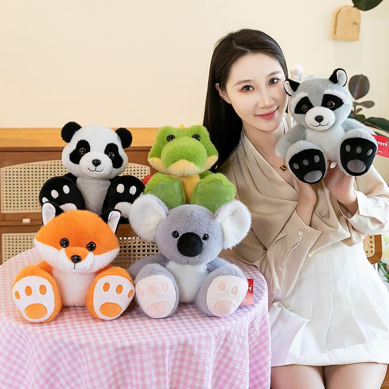 Forest Bigfoot Series Plush Toy Panda Fox Baby Elephant Doll Cute Doll Children's Birthday Gift