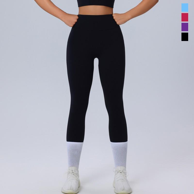 Womens High Waist Yoga Pants No Embarrassment Seam Tummy Control Butt Lifting Workout Leggings Gym Running Fitness