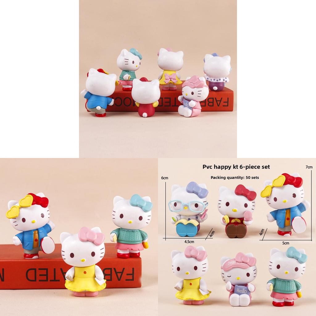 Kt Cat Pvc Car Dashboard Decoration Collectible Toy Gift For Girls