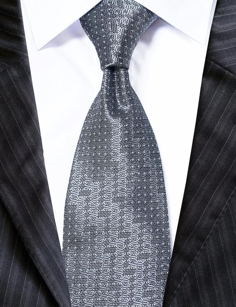 [Towergem] Men's XL Polyester Jacquard Tie, Extra Long, Single Color, 160cm