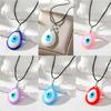 Trendy Blue Eye Necklace Eye Catching Resin Charm Necklace Pendant Necklace