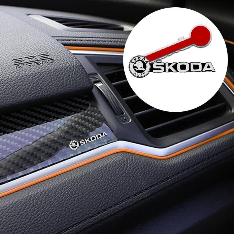 AAFM1 Car Audio Decorate 3D Aluminum Badge Emblem Stickers For Skoda Octavia Fabia Kamiq Kapoq Kodiaq Rapid SCALA Superb Car Styling