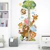 1PC Kindergarten Decoration Cartoon Growth Ruler Removable Height Ruler Nursery Decals Animal Waterproof Wall Stickers Kids Room