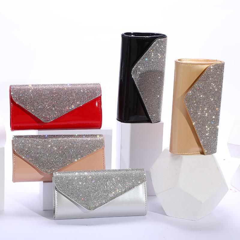 European-American Rhinestone Evening Clutch: Women's Luxurious Single Shoulder Bag
