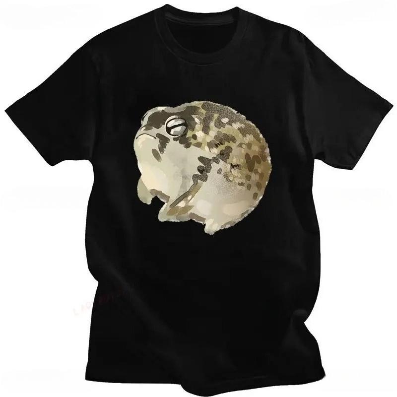 

Fashion Desert Rain Frog Fat Frog Cute Print T-shirt Funny Cute Top Kawaii Casual Street Loose Women T-Shirt Clothing - Men s... S