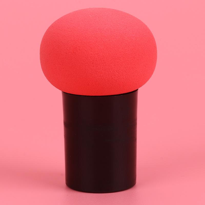 1PC Portable Wet or Dry Beauty Sponge Egg Mushroom Makeup Tool Wet and Dry Mushroom Head Makeup Bubble Portable красный